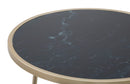 Tavolinetto Decor 41x40x60 cm in Ferro e MDF Oro ANG Nero-5