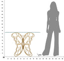 Console Butterfly 110x40x76 cm in Ferro e Vetro Oro-9