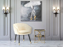 Tavolinetto Double 45x45x55 cm in Ferro MDF e Specchio Oro e Nero-6