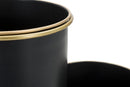Porta Vasi 3 Oroy 68x22,5x55 cm in Ferro Nero e Oro-4