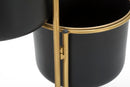 Porta Vasi 3 Oroy 68x22,5x55 cm in Ferro Nero e Oro-5