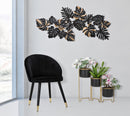 Porta Vasi 3 Oroy 68x22,5x55 cm in Ferro Nero e Oro-8