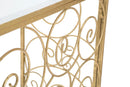 Consol Spiral 140x36x82 cm in Ferro e Marmo Oro e Bianco-6