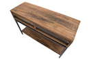 Console Yellowstone 118x40x80 cm in Legno di Acacia e Ferro Marrone e Nero-5