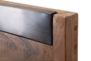 Specchio Yellowstone 120x4x72 cm in Legno di Acacia e Specchio Marrone e Nero-4
