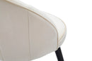 Sedia Loty Crema 57x58x80 cm in Legno e Velluto Crema, Oro e Nero-7