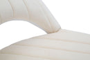 Set 2 Sedie Imbottite 52x48x78 cm in Tessuto Velluto Flex Crema e Oro-6
