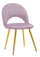 Set 2 Sedie Imbottite 52x48x78 cm in Tessuto Velluto Flex Rosa e Oro
