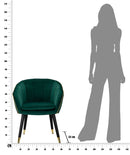 Poltrona Paris 62x58x78 cm in Legno Spugna Metallo e Poliestere Verde e Oro-10