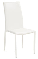Sedia Imbottita 52x44x91 cm in Similcuoio Dedis Bianco-1