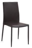Sedia Imbottita 46x50x89 cm in Similpelle Dani Plus Moka-1