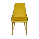 Sedia Imbottita 47x57x88 cm Senape e Oro-2