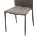 Sedia Imbottita 46x50x89 cm in Similpelle Dani Plus Grigio Meccanico-2