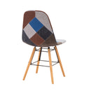 Sedia Imbottita 85x45x42 cm in Tessuto Patchwork Neon 3 Plus Multicolor-6