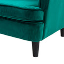 Poltrona Imbottita 84x102x103 cm in Tessuto Velluto Julia Plus Verde Petrolio-4