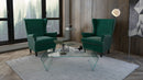 Poltrona Imbottita 84x102x103 cm in Tessuto Velluto Julia Plus Verde Petrolio-8