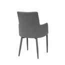 Poltrona Imbottita 56,5x53x87 cm in Similpelle Plana Grigia-2
