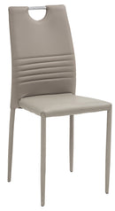 Sedia Imbottita 44x42x90 cm in Similpelle Tulip Cappuccino-1