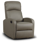 Poltrona Relax Reclinabile Manuale Rivestimento in Similpelle Spike a Fango-1