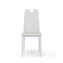 Sedia imbottita 40,5x42,5x96 cm in Similpelle Lola Bianca-4