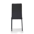 Sedia imbottita 42x53x94 cm in Similpelle Kade Grigia-4