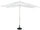 Ombrellone da Giardino 3x2 m Palo Ø38 mm in Alluminio e Poliestere Bianco